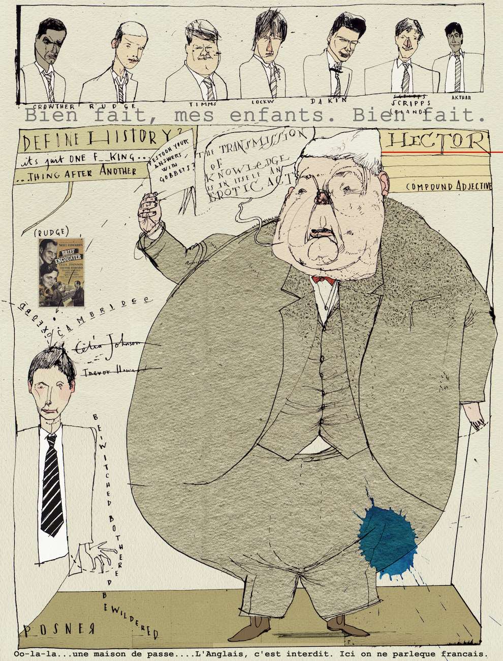 David Hughes, Satirical and political hand-drawn illustration 
